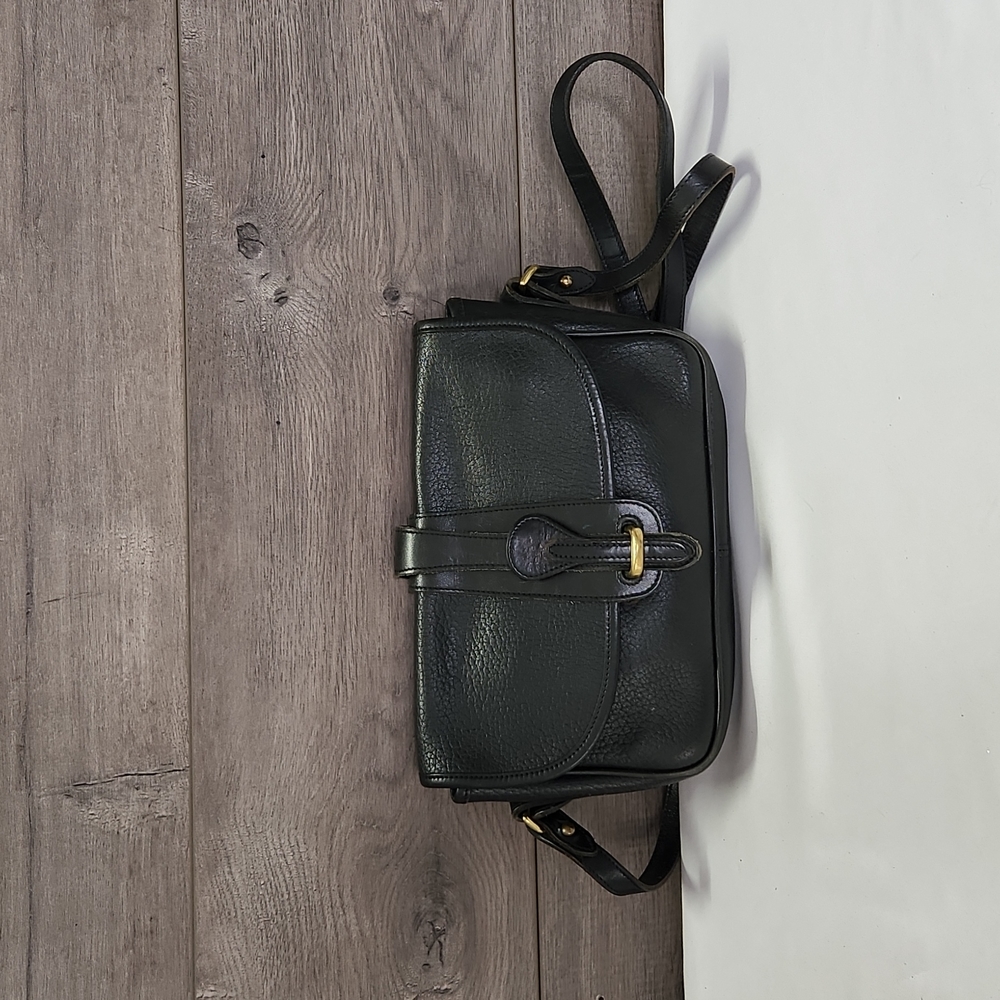 Vintage Dooney & Bourke Black Pebble Crossbody Shoulder Bag